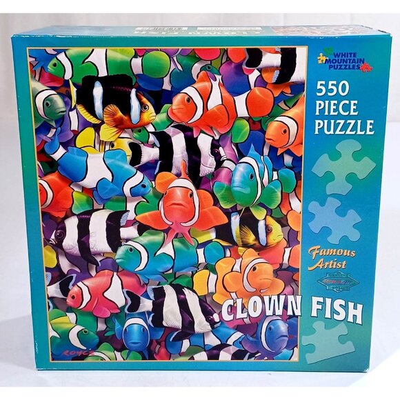 White Mountain 550 Piece Jigsaw Puzzle Clown Fish By Royce B. McClure New Sealed - Picture 3 of 10